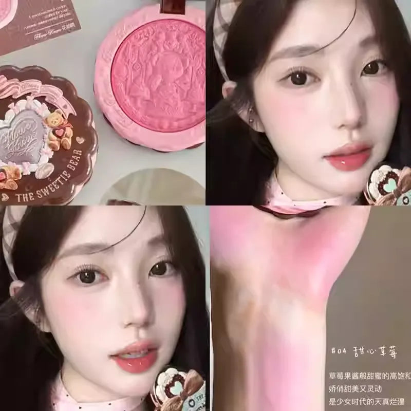花知晓 甜心小熊 丝缎浮雕腮红 - CHIHIRO COLLECTION
