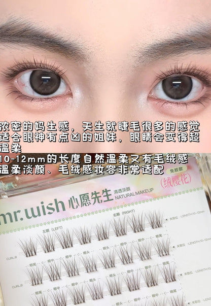Mr.Wish 免胶假睫毛 -樱花系列(原野樱/素颜睫/绒樱花/氧气睫) - CHIHIRO COLLECTION