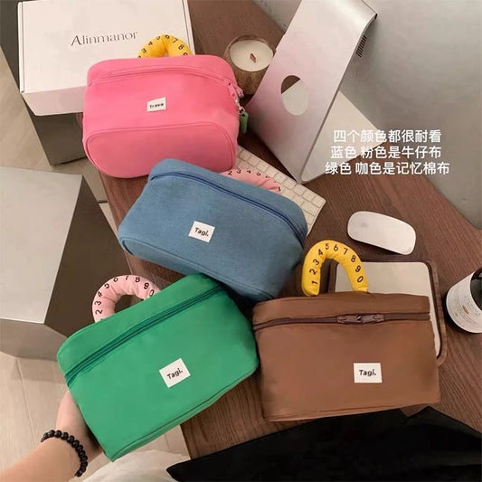 可爱撞色tagi化妆包大容量 - CHIHIRO COLLECTION