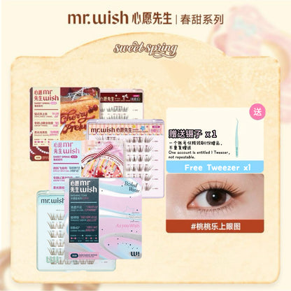 (春甜系列)Mr.Wish心愿先生 免胶假睫毛-小糖豆/桃桃乐/白开水