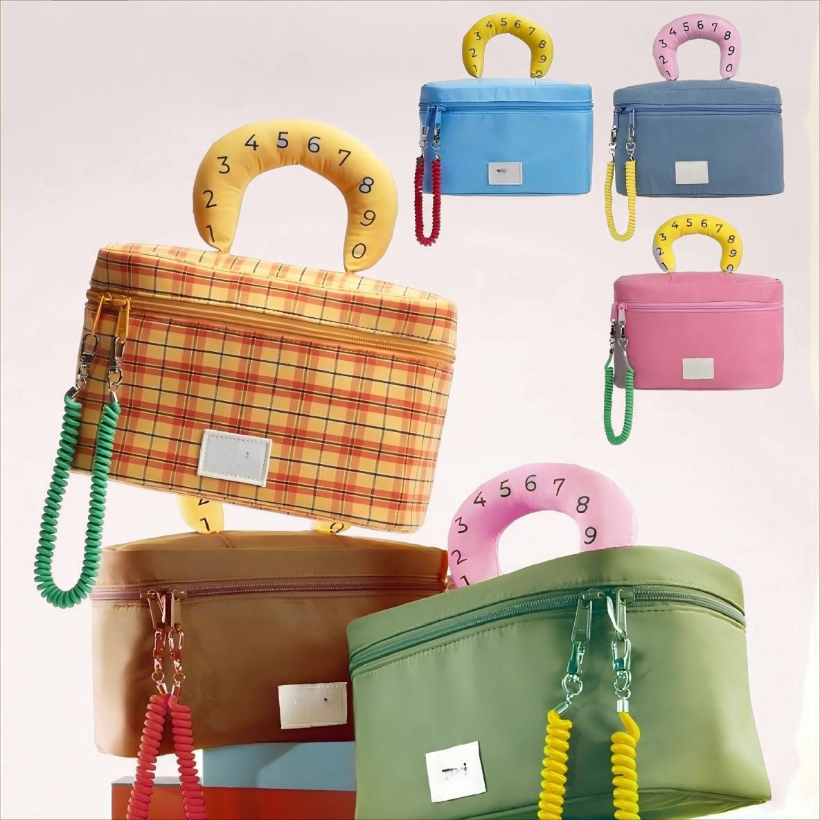 可爱撞色tagi化妆包大容量 - CHIHIRO COLLECTION