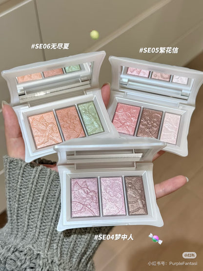 千妍 宝枕三色眼影盘