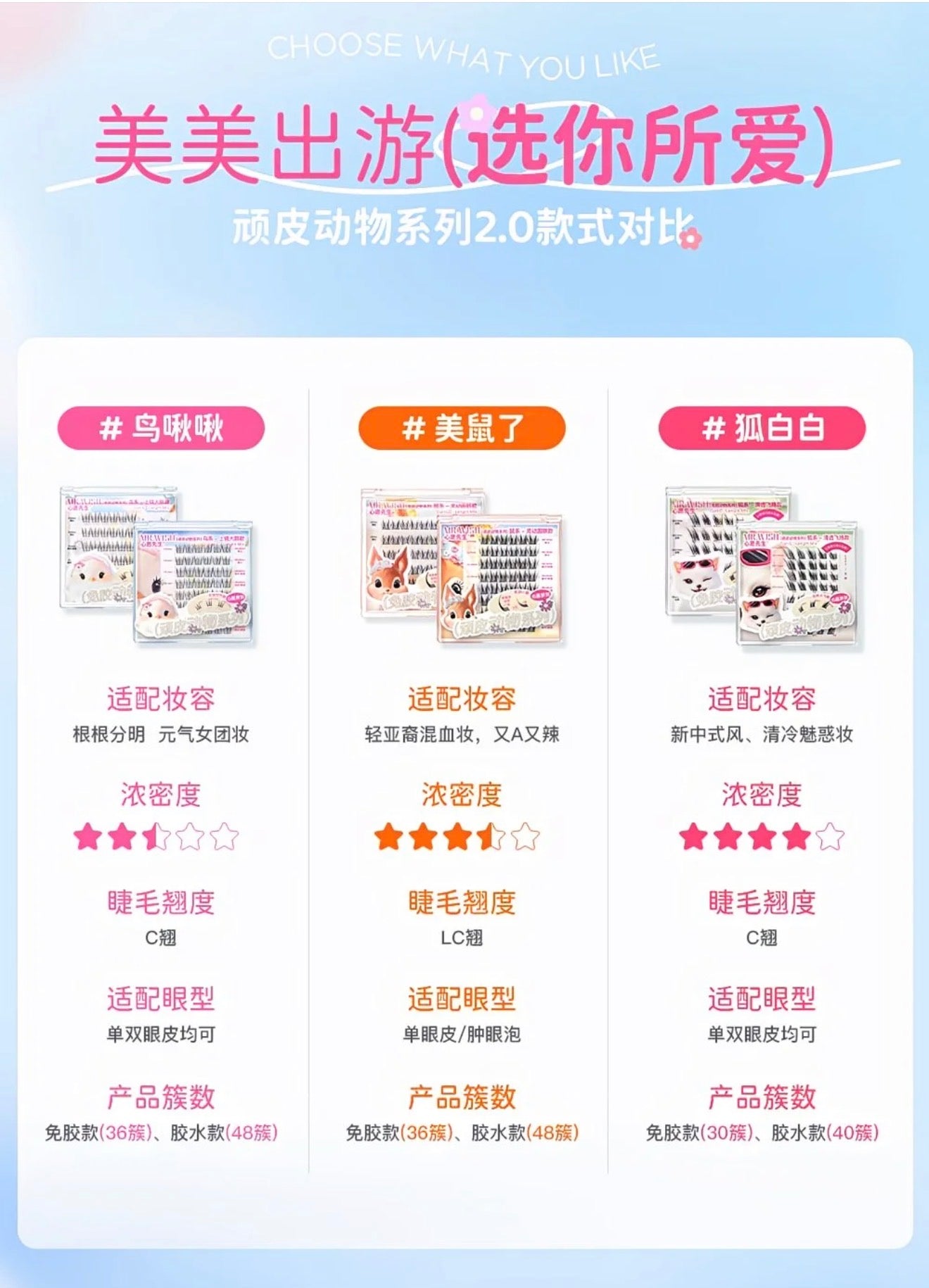Mr.Wish心愿先生 免胶假睫毛 动物系列 - CHIHIRO COLLECTION