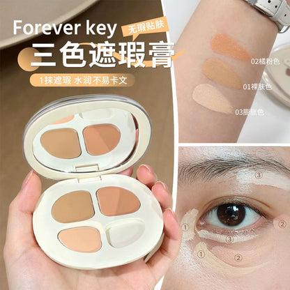 Foreverkey 三色遮瑕膏盘