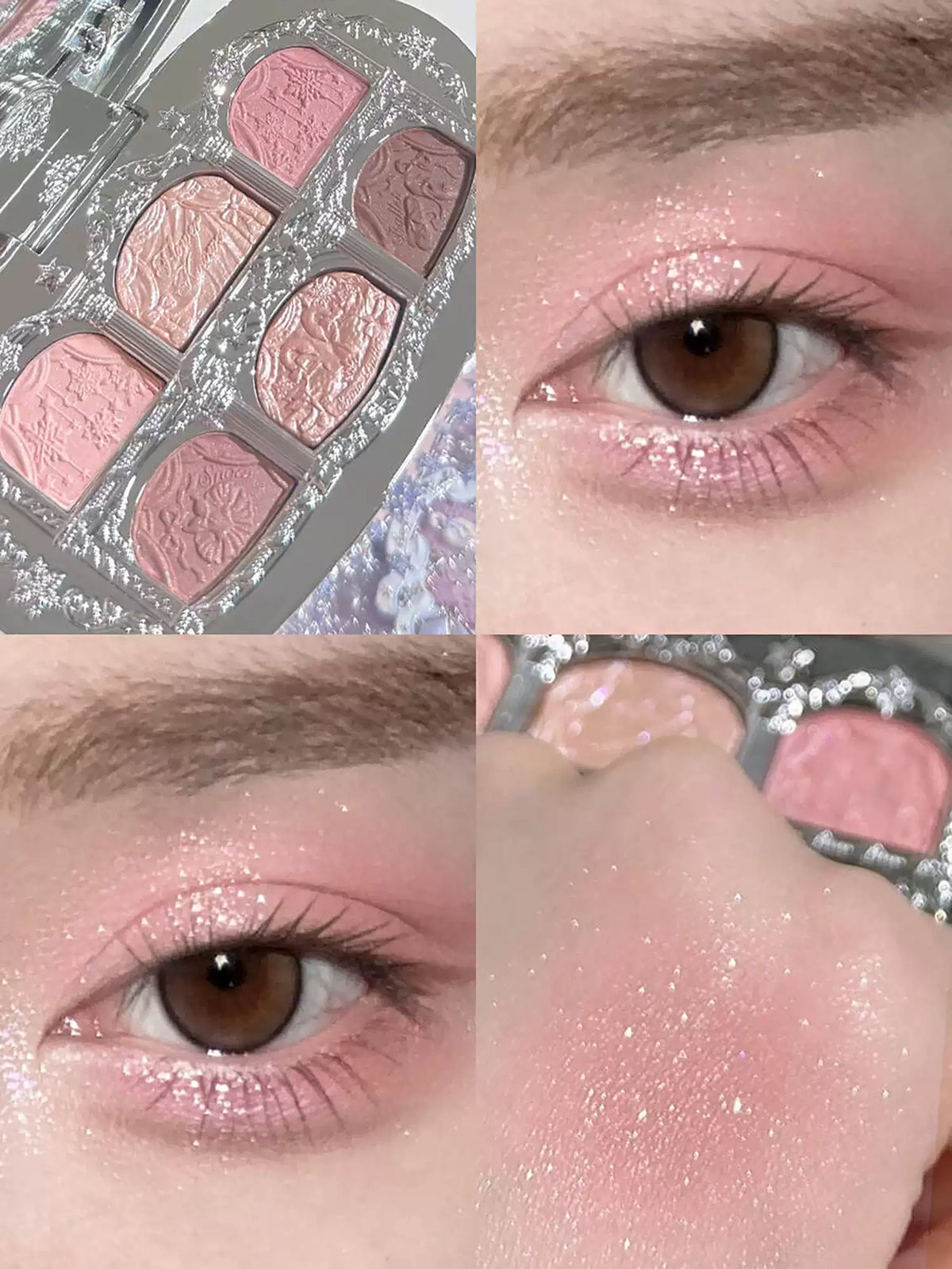 花知晓 雪花芭蕾 六色丝缎眼影盘