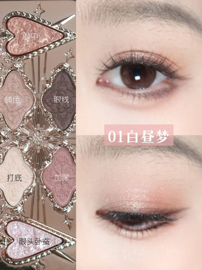 花知晓 骑士独角兽系列 - 六色丝缎眼影盘 - CHIHIRO COLLECTION
