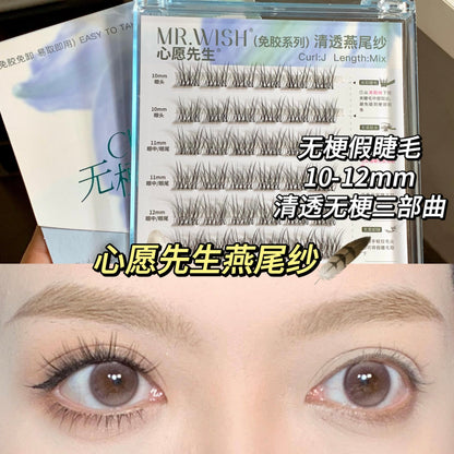 Mr.Wish心愿先生 免胶假睫毛 -燕尾纱(无梗 仿真自然睫） - CHIHIRO COLLECTION