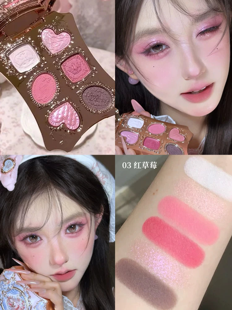 （2月头发货）花知晓x邦尼花园 六色眼影盘 - CHIHIRO COLLECTION