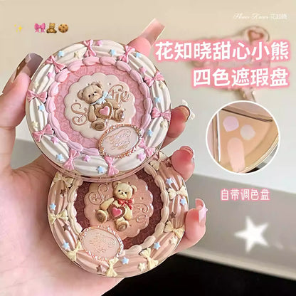 花知晓 甜心小熊 四色遮瑕盘 - CHIHIRO COLLECTION
