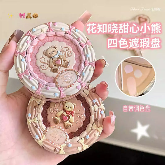 花知晓 甜心小熊 四色遮瑕盘 - CHIHIRO COLLECTION