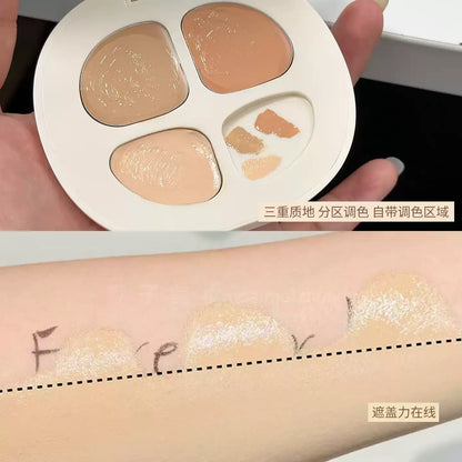 Foreverkey 三色遮瑕膏盘