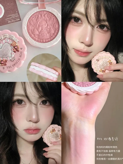 花知晓 甜心小熊  丝缎浮雕腮红 - CHIHIRO COLLECTION