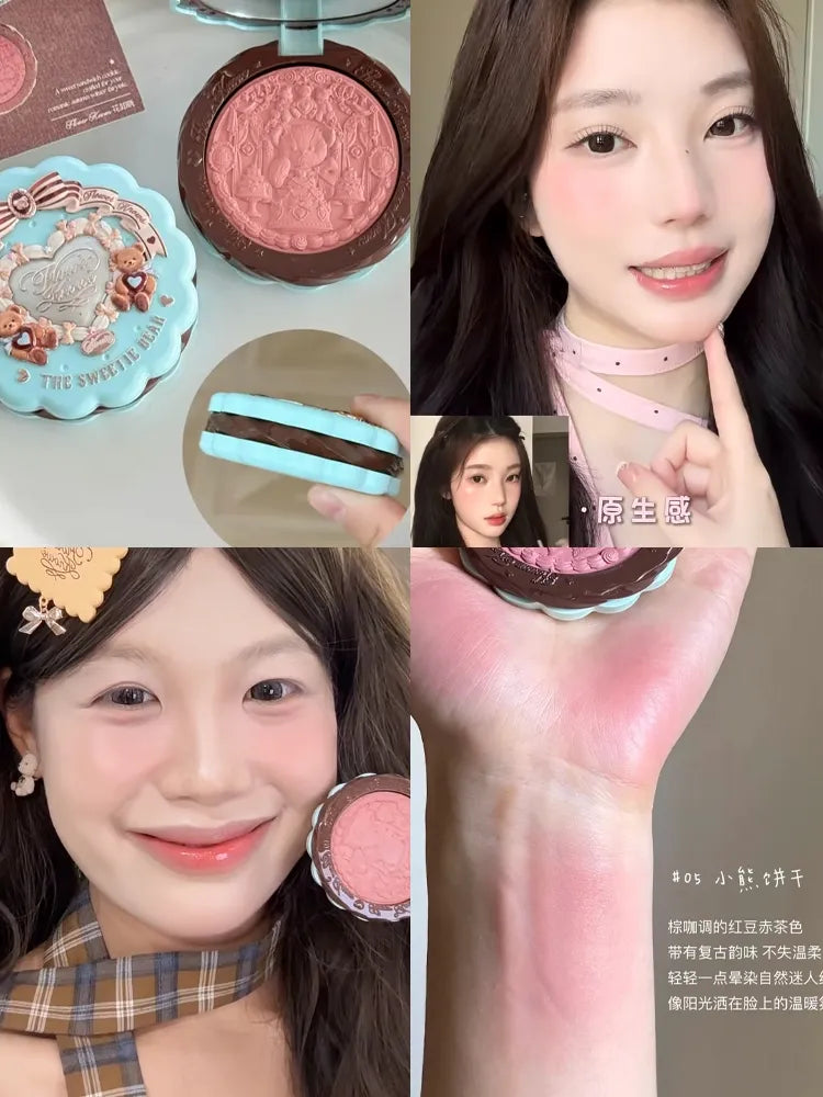 花知晓 甜心小熊  丝缎浮雕腮红 - CHIHIRO COLLECTION